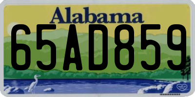 AL license plate 65AD859