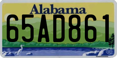 AL license plate 65AD861