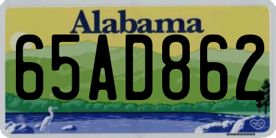 AL license plate 65AD862