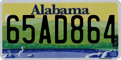 AL license plate 65AD864