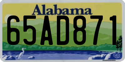 AL license plate 65AD871