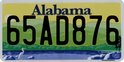 AL license plate 65AD876