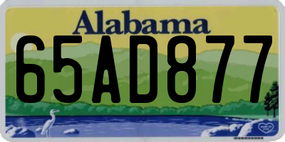 AL license plate 65AD877