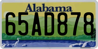 AL license plate 65AD878