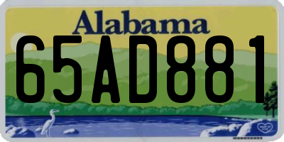 AL license plate 65AD881