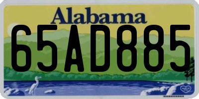 AL license plate 65AD885