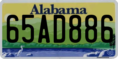 AL license plate 65AD886