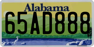 AL license plate 65AD888