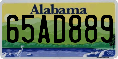 AL license plate 65AD889
