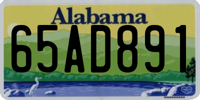 AL license plate 65AD891