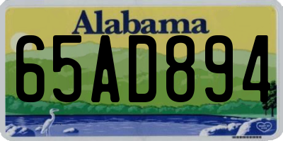 AL license plate 65AD894