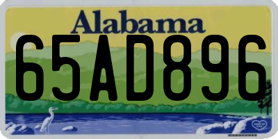 AL license plate 65AD896