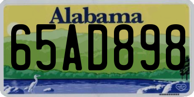 AL license plate 65AD898