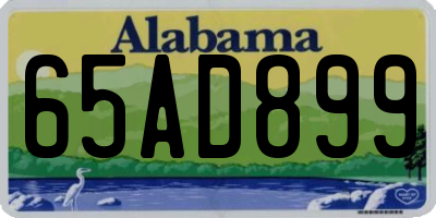 AL license plate 65AD899