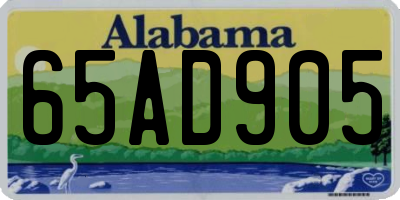 AL license plate 65AD905