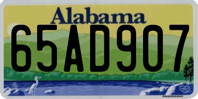 AL license plate 65AD907