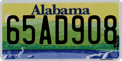 AL license plate 65AD908