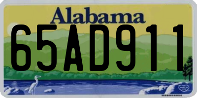 AL license plate 65AD911