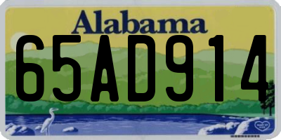 AL license plate 65AD914