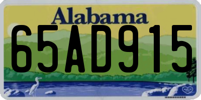 AL license plate 65AD915