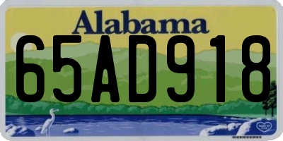 AL license plate 65AD918