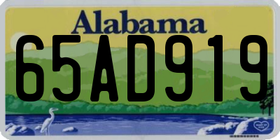 AL license plate 65AD919