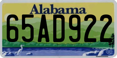 AL license plate 65AD922