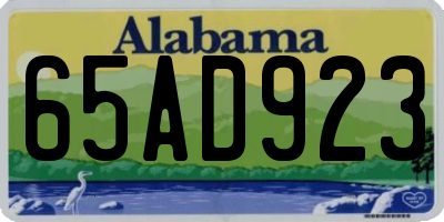 AL license plate 65AD923