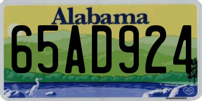 AL license plate 65AD924