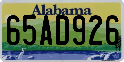 AL license plate 65AD926