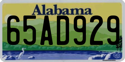 AL license plate 65AD929