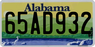 AL license plate 65AD932