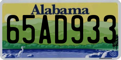 AL license plate 65AD933