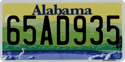 AL license plate 65AD935