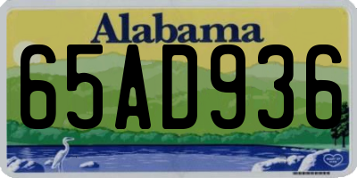 AL license plate 65AD936