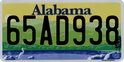AL license plate 65AD938