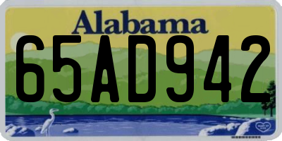 AL license plate 65AD942
