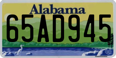 AL license plate 65AD945