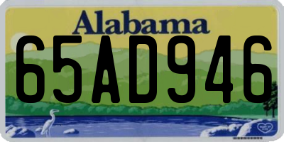 AL license plate 65AD946