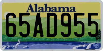 AL license plate 65AD955