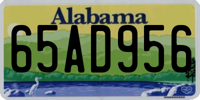 AL license plate 65AD956
