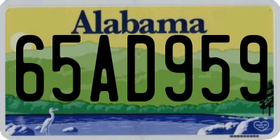 AL license plate 65AD959