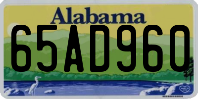 AL license plate 65AD960