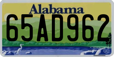 AL license plate 65AD962