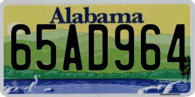 AL license plate 65AD964