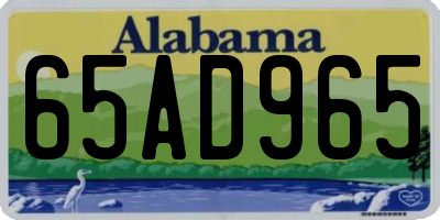 AL license plate 65AD965