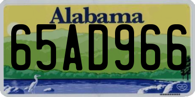 AL license plate 65AD966