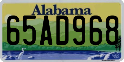 AL license plate 65AD968