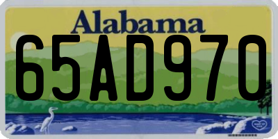 AL license plate 65AD970