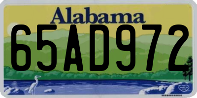 AL license plate 65AD972